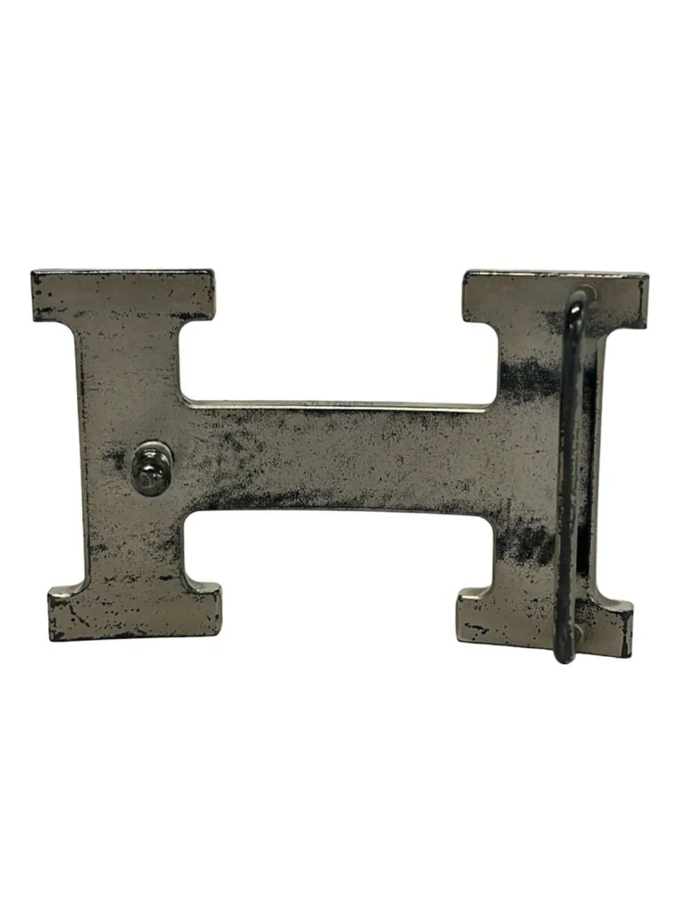 Hermes Silver Buckle Belt